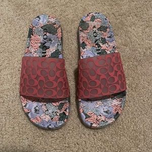 Coach slides, worn once, women’s size 9